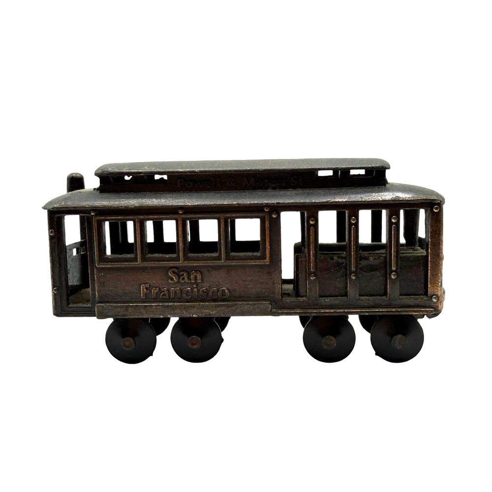 Vintage San Francisco Cable Car Pencil Sharpener HK 1982 Metal Toy